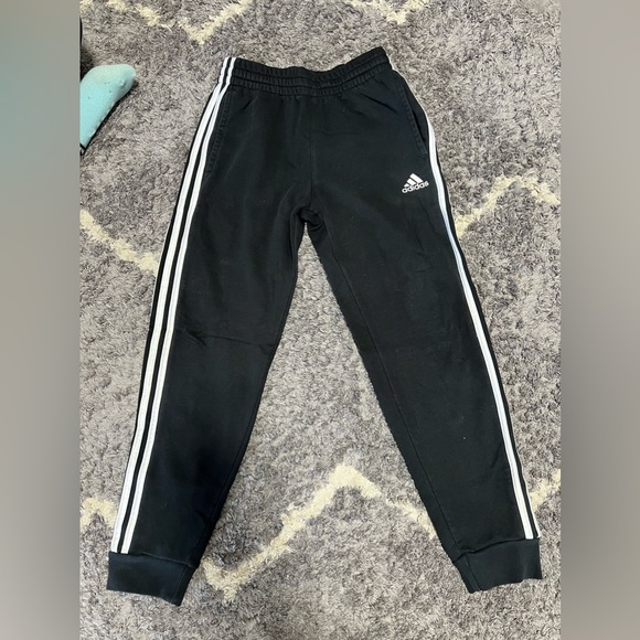 Boys Addidas Black Pants Medium 10/12 - Picture 1 of 3